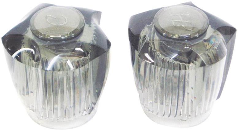 Us Hardware P-026C Tub & Faucet Handles, 2-1/2" x 2-1/2", Charcoal