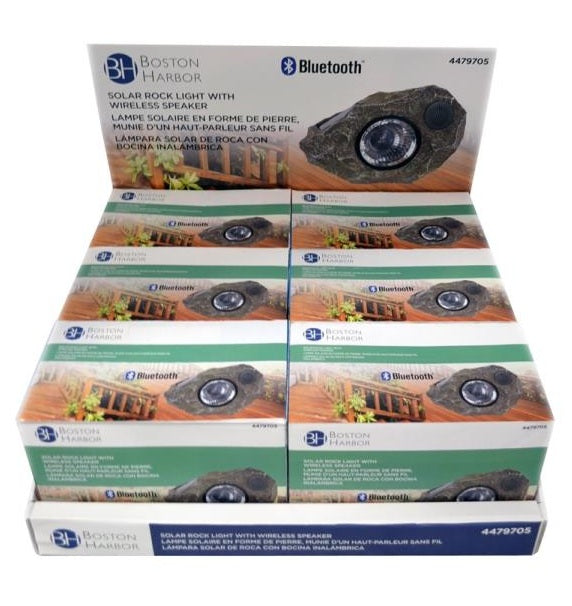 Boston Harbor 24918 Rock Solar Light With Wireless Speaker