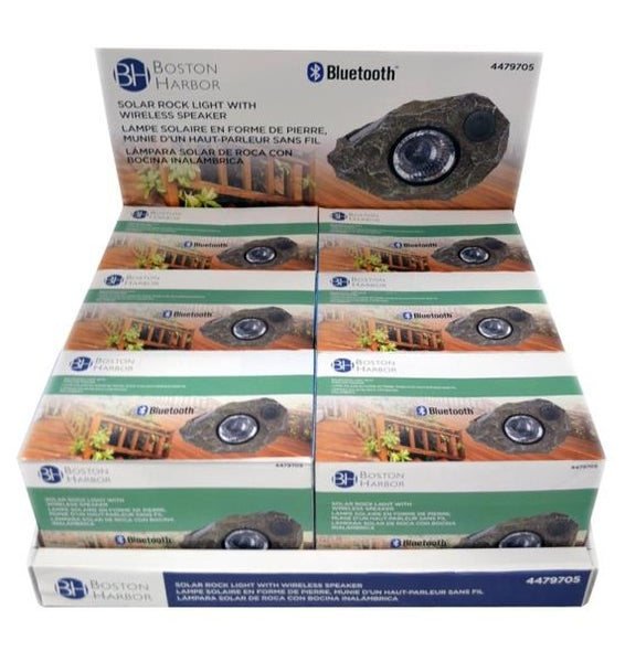 Boston Harbor 24918 Rock Solar Light With Wireless Speaker
