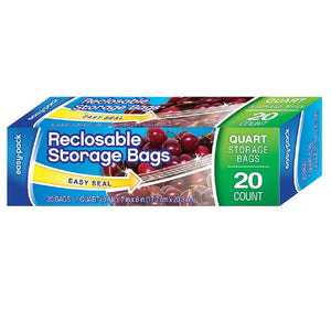 FLP 1303 Zip Top Food Storage Bag, Quart