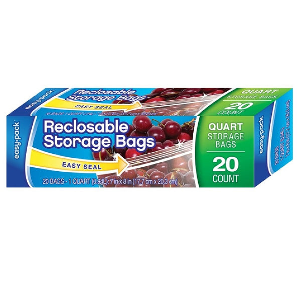 FLP 1303 Zip Top Food Storage Bag, Quart