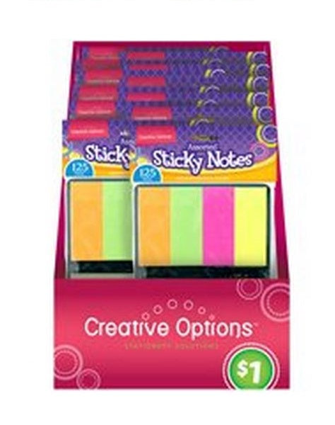Creative Options 9871 Folding Sticky Notes, Assorted Shape & Color