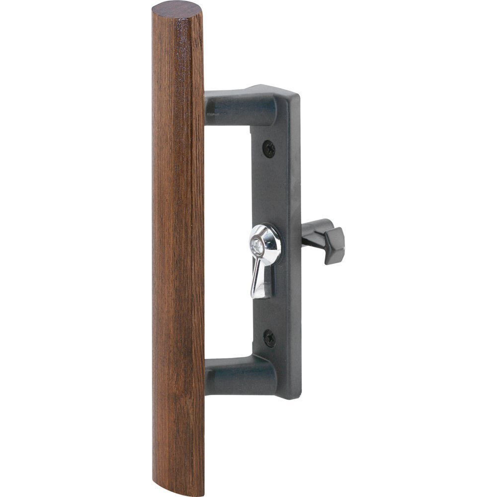 Prime Line C 1095 Sliding Glass Door Handle, Black/Wood