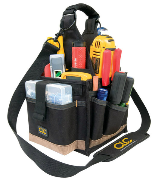 CLC 1526 Electrical & Maintenance Tool Pouch w/Multi-Compartment Tray, 25-Pocket