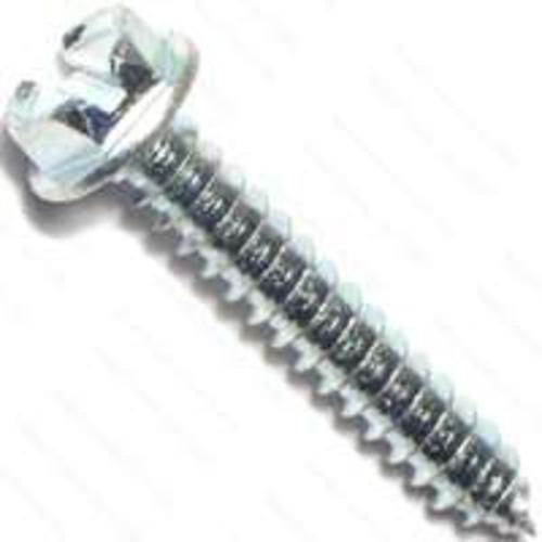 Midwest 02926 Hex Tap Screw Slotted, #8X1", Zinc-Plated