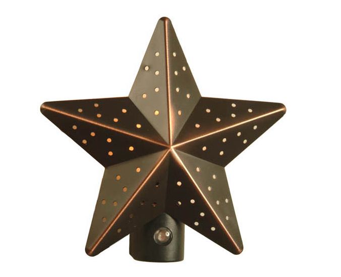 Amertac 75050VB Tin Star Automatic Night Light, 7 Watts, 120 Volt