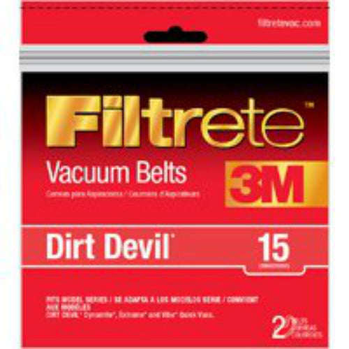 Filtrete 65015A-12 Dirt Devil Type-15 Vacuum Cleaner Belts, 2-Count