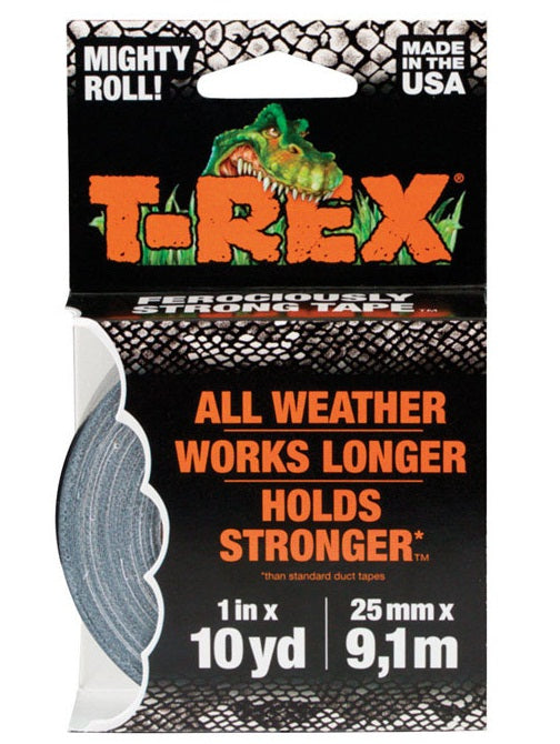 T-Rex 241330 Polyethylene Coated Cloth Duct Tape, 10 yard, Gray