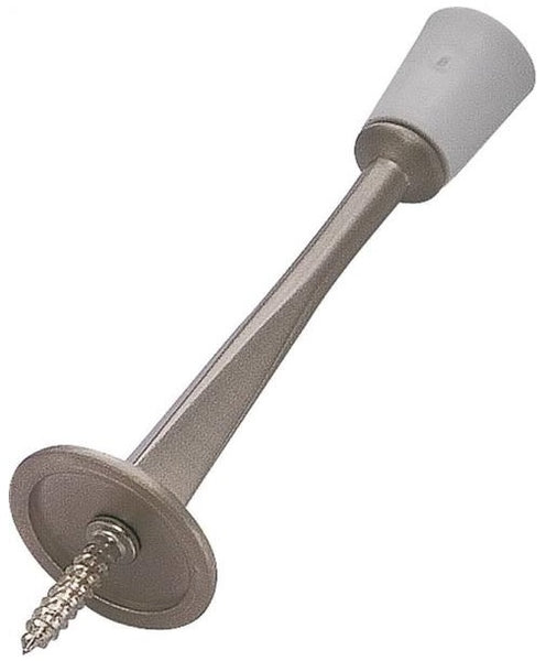 Prosource H20-Z023-PS Baseboard Doorstop, 3-1/8", Satin Nickel