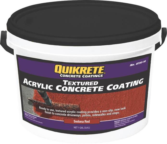 Quikrete 8730-16 Textured Acrylic Concrete Coating, 1 Gallon