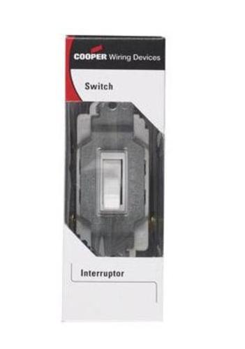 Cooper Wiring 1303W-BOX Switch Quiet3way Wht Egl