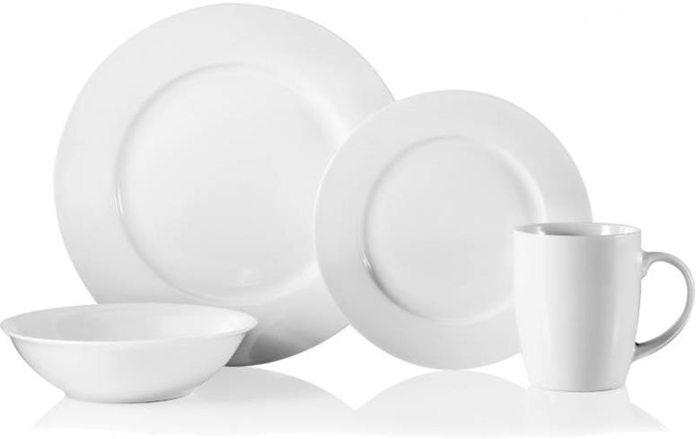 Oneida D137916 Dinnerware Set, Naturally White, 16 Pieces