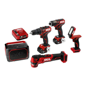 Skil CB736801 Pwrcore 12 Brushless 5-Tool Combo Kit, 12V