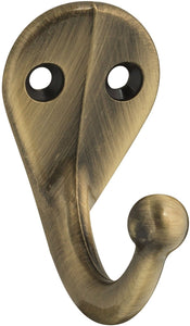National Hardware S806-372 V8006 Basic Single Robe Hook, 2", Antique Brass