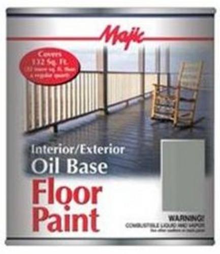 Majic 8-0075-2 Interior/Exterior Oil Base Floor Paint, Battleship Gray