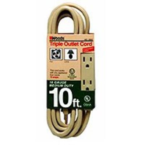 Coleman Cable 2865 Extension Cord, 10'