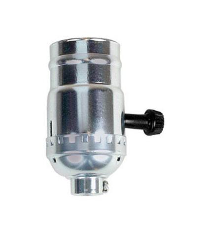 Jandorf  60402 Turn Knob Lamp Socket, 250 V, Nickel
