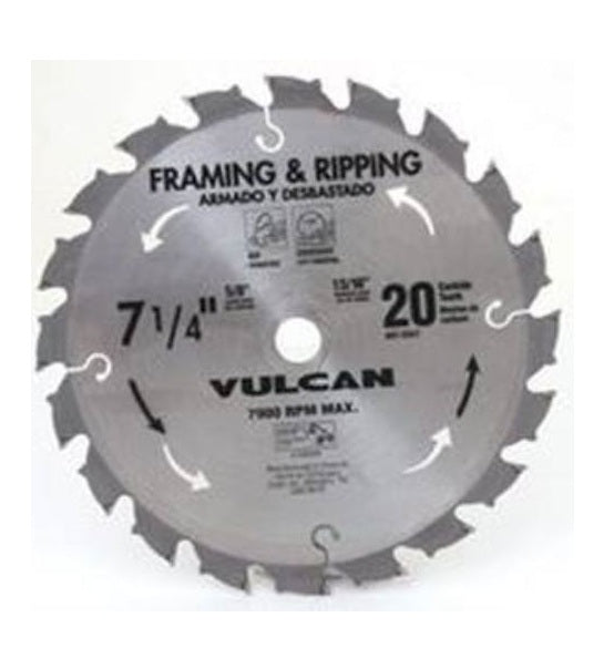 Vulcan 415480OR Fast Cut Thin Kerf Circular Saw Blade, 7-1/4" Dia