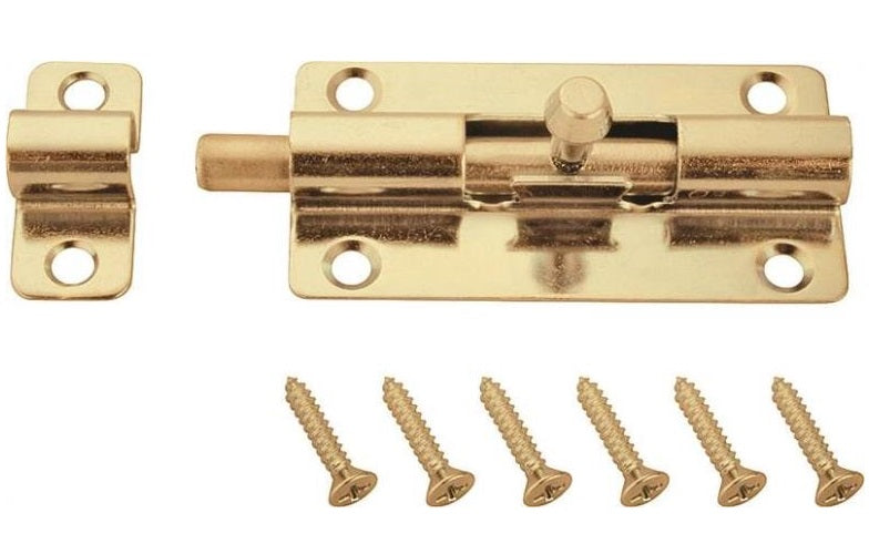 Prosource 20474CZB-PS Barrel Bolt, 6", Satin Brass