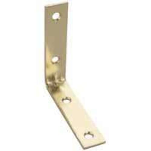 Mintcraft CB-S03-C4 Steel Corner Brace 3", Satin Brass