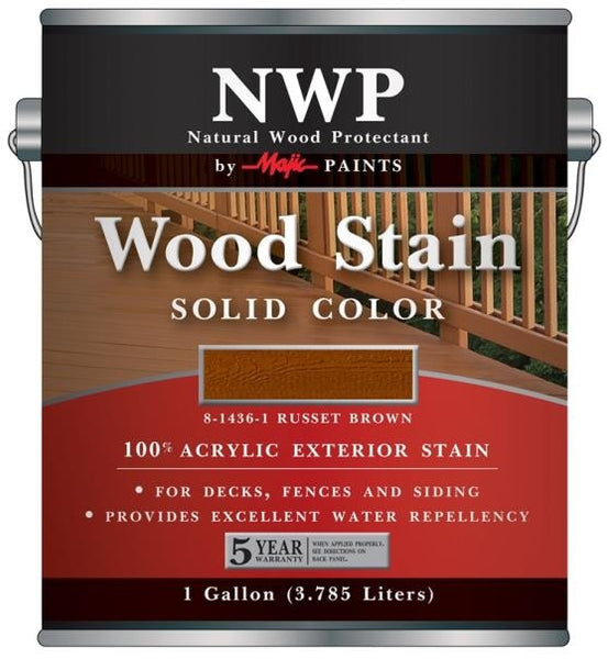 Majic 8-1436-1 Solid Color Exterior Wood Stain, 1 Gallon