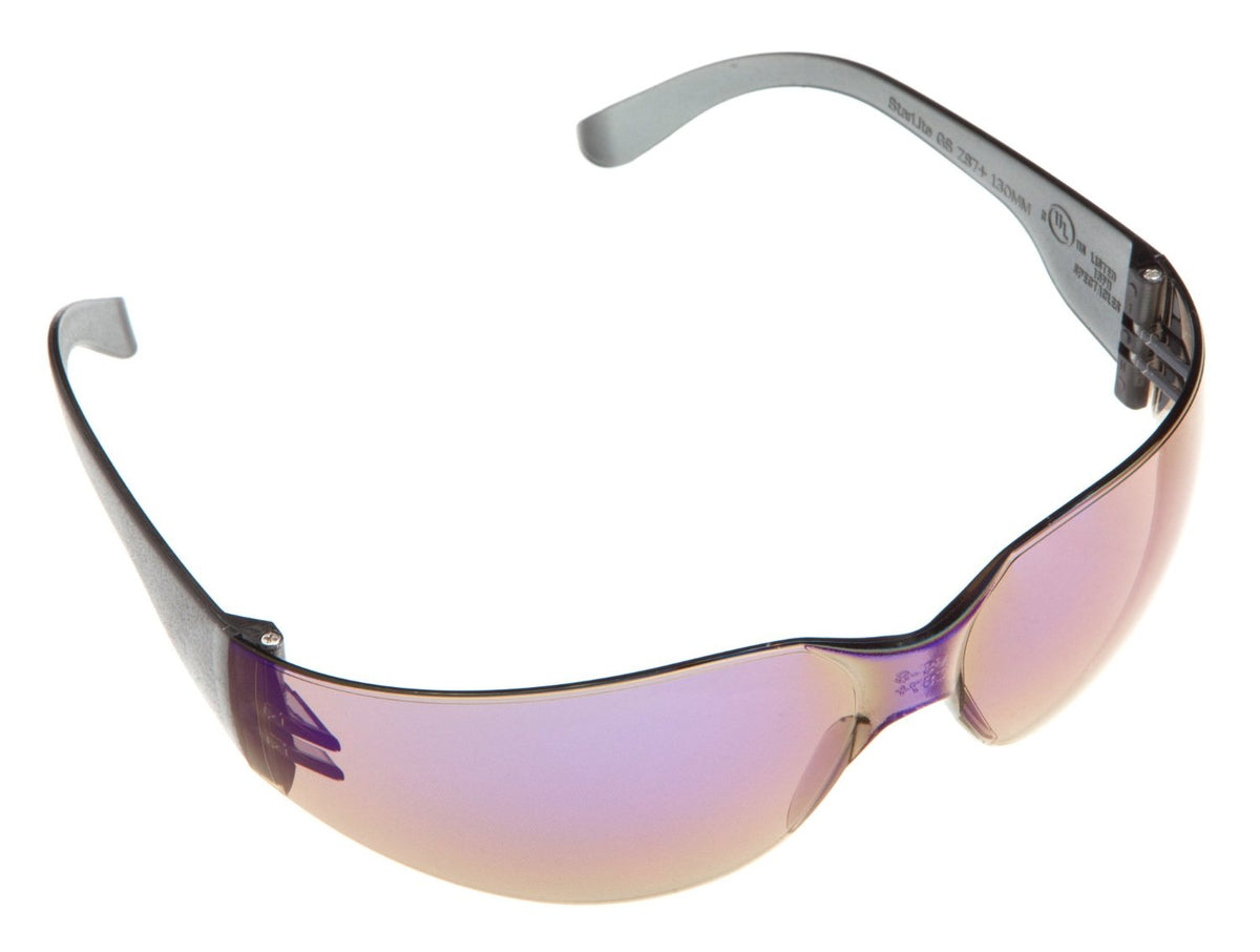 Forney 55338 Safety Glasses, Starlite, Blue Mirror