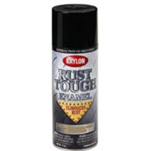 Krylon RTA9218 Rust Tough Spray Paint, 12 Oz, Flat Black