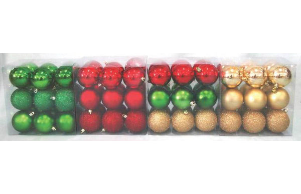 Holiday Basix C-130367 Christmas Ornaments, 70mm, 18-Piece