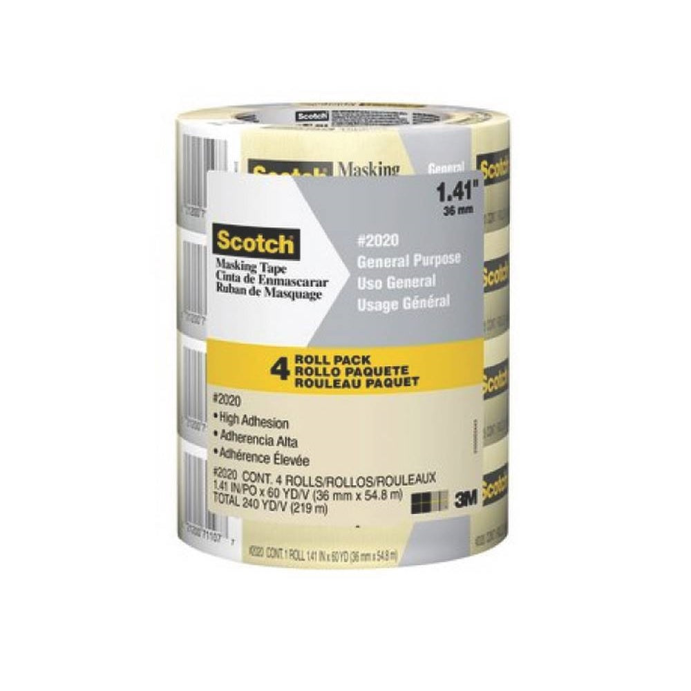 Scotch 2020-36ECP General Purpose Masking Tape, 36MM x 54.8M