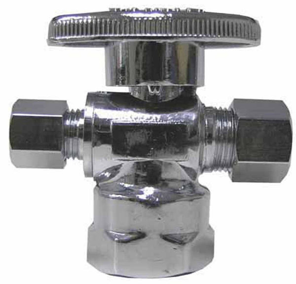 Plumb Pak PP20056LF/PBQT118 3-Way Angle Stop Valve, Brass