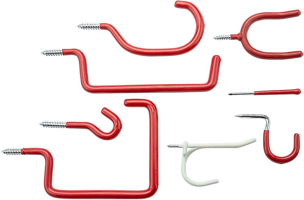 National Hardware N112-034 V2240 Home Hook Assortment, Vinyl coated, Red
