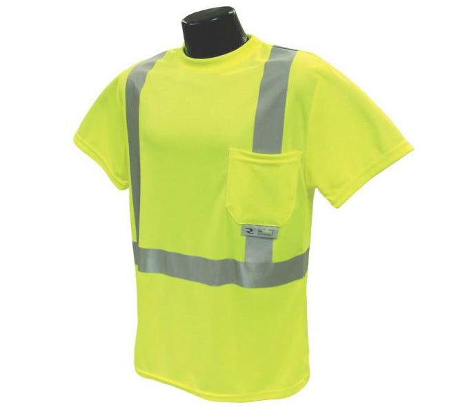 Radians ST11-2PGS-M Class 2 Tshirt with Moisture Wicking green Medium Safety Vest