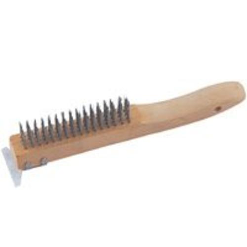 Toolbasix TGE-WB416 Wire Brush With Row Wood Handle 4"X16"