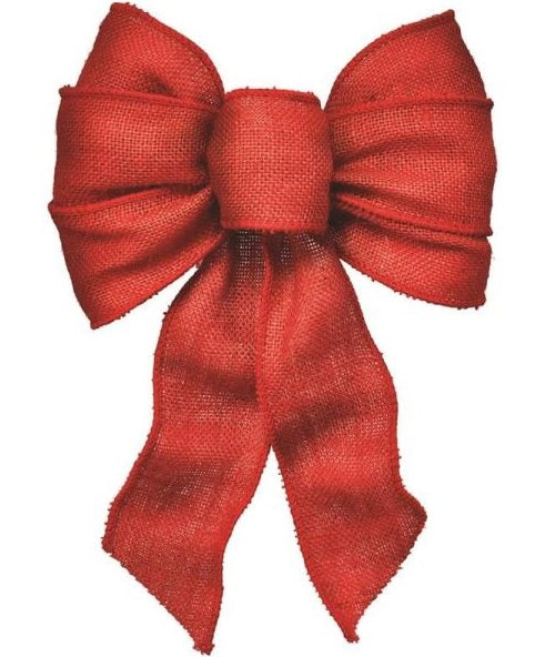 Holiday Trim 6122 Burlap Christmas Bow, 7 Loop, Assorted Colors