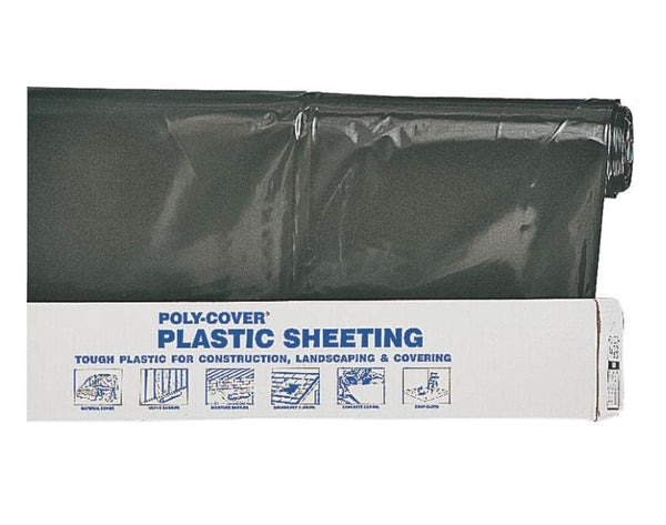 Lbm Poly 4X20-B Polyethylene Film, 20&#039; x 100&#039;, Black