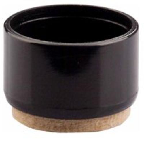 Shepherd Hardware 3934 Plastic Leg Tip With Felt 1-1/4", Black