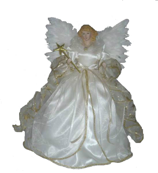 Holiay Basix YHH11-182 Angel Treetop Figurine, 12", White