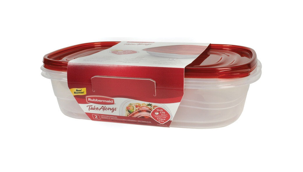 Rubbermaid 1787832 2-Piece Take Alongs Rectanuglar Container Set, 128 Oz