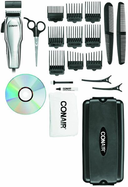 Conair HC200GB Custom Cut Haircut Kit with Case, 21-Piece,