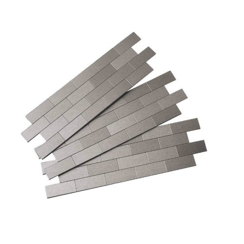 Acpect F95-50 Subway Matted Wall Tiles, Brushed Stainless