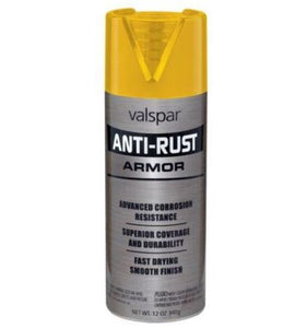 Valspar 044.0021945.076 Anti-Rust Armor Spray Paint, 12 Oz., Safety Yellow