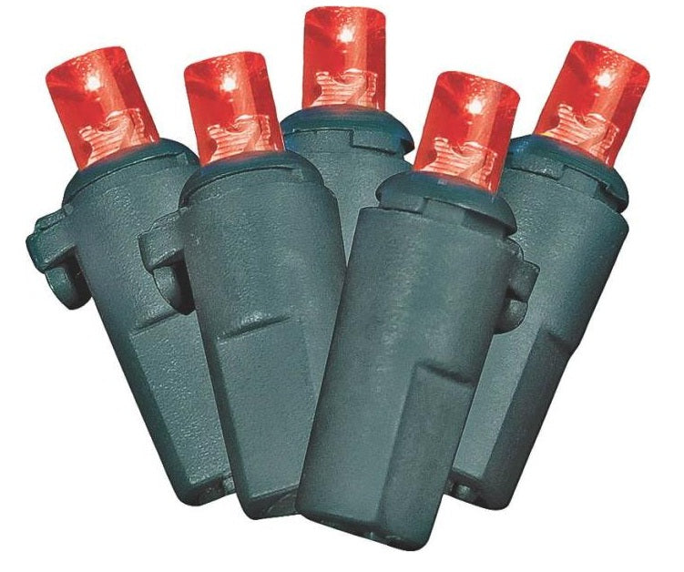 Holiday Basix U08E098F LED Light Set, 50 Lights, Red color