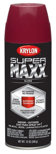 Krylon K08953000 SUPERMAXX Spray Paint, Gloss Burgundy, 12 Oz