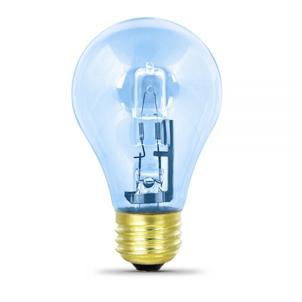 Feit Electric Q53A/CL/D/2 Energy Saving 53 Watt Halogen Bulb, A19 Shape