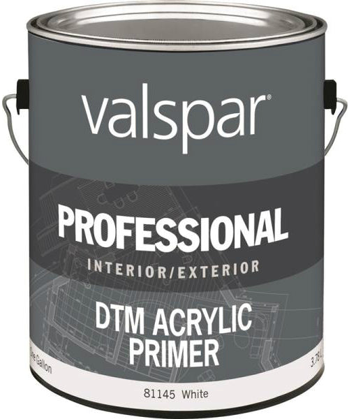 Valspar 81145 Professional Interior & Exterior Acrylic Primer, DTM, White
