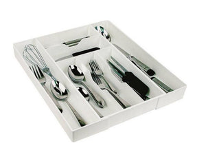 Neat Things 02506 Expand-A-Drawer Cutlery Tray 18" - White