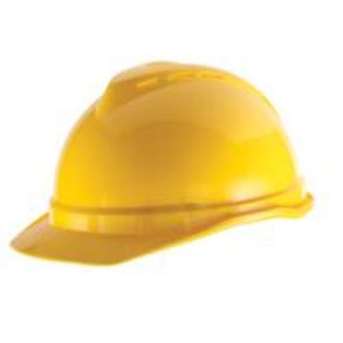 MSA Safety Works 10034020 Hard Hat Yellow Vented