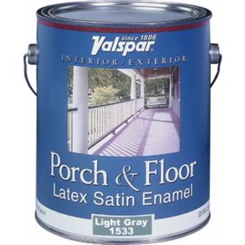 Valspar 027.0001533.007 Latex Floor Enamel, Light Gray, 1 Gallon