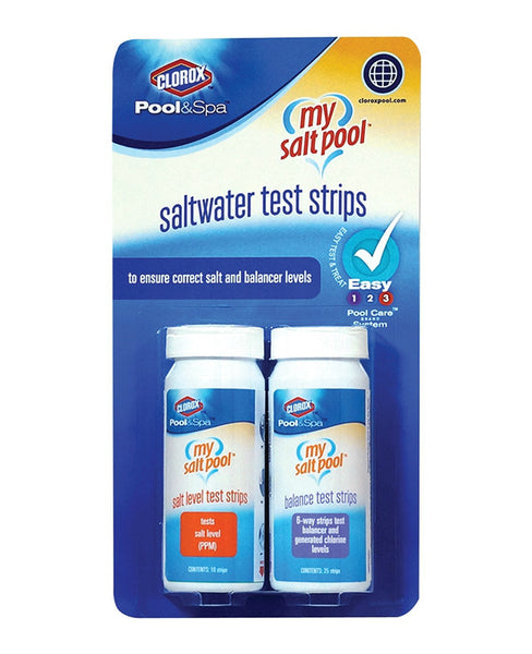 Clorox 82100CLX Pool & Spa Salt Water Test Strip
