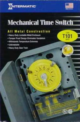 Intermatic T101 Indoor Time Switch Timer, 120 Volt, Gray